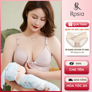 Áo ngực bầu cho bé bú, áo lót bầu sau sinh cho con bú chất su non nâng ngực chống chảy xệ Rosia