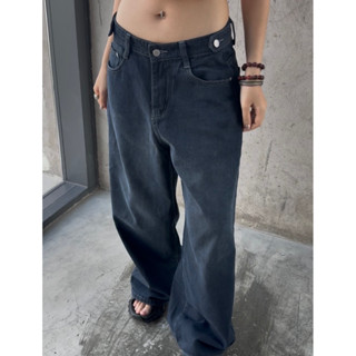 Cesar Jean  - Quần Jean Dài Ống Rộng Cạp Trễ Màu Wash Hot Trend