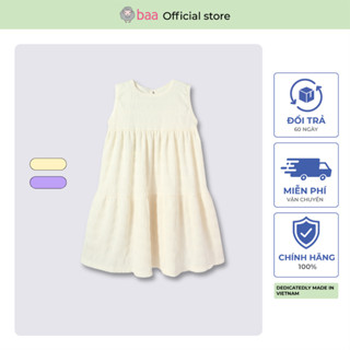 Đầm Thun Ba Lỗ Bé Gái Cotton Nhún Bèo Ba Tầng Phong Cách Mùa Hè (1-10 Tuổi) Baa baby– AD10C