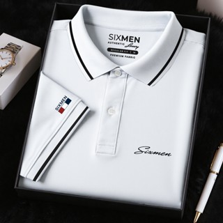 Áo thun Polo nam cao cấp có cổ bẻ SIXMEN [Kèm Hộp Quà] - PRIMEI Trắng -vải cá sấu FeelMax thoáng mát