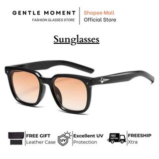  Kính mát thời trang nam nữ gọng vuông hoạ tiết ngôi sao nổi chống tia UV kính râm phong cách GM9547 