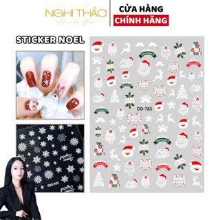  Sticker nail noel giáng sinh NGHI THẢO trang trí móng 