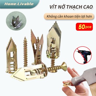 Bịch 50 cái vít nở thạch cao,dễ sử dụng chắc chắn,vít xòe nở chuyên dụng, dùng cho thạch cao hoặc gỗ ép