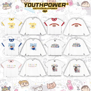 Áo Thun Boxy CRAYON SHINCHAN YOUTHPOWER Form Rộng Nam Nữ Oversize Unisex Cotton 2 Chiều 250gsm Cổ Tròn Local Brand Việt