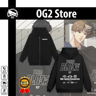  Áo hoodie mũ TEAM BLACK Manhwa Jinx Outfit Joo nam nữ đủ fullsize cực chất | ADT STORE 
