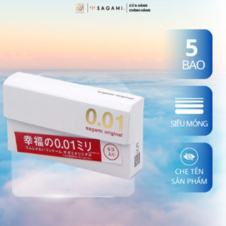 Bao cao su Sagami 001 - Non latex - Siêu mỏng 0.01 mm - 01 Hộp