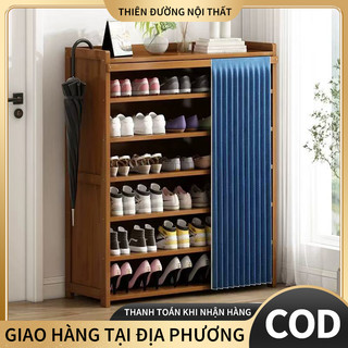  Kệ giày gia dụng nhiều tầng cửa tủ giày đơn giản giá để đồ tiết kiệm không gian tủ đựng đồ cửa ra vào tủ giày chống bụi 