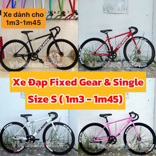 (SIZE  S) Xe đạp thể thao fixed gear & single tsunami size 1m3-1m5  chạy ( kèm strap và đồ lắp )