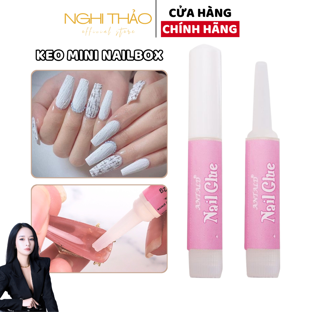 Keo dán móng mini nail box NGHI THẢO 2g