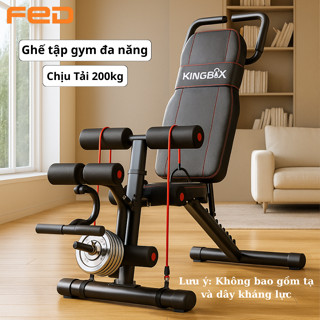 Ghế Tập Gym Tại Nhà KingBox 187N, Ghế Tập Tạ Đa Năng 9 Cấp Độ Điều Chỉnh Có Đá Chân Chịu Tải 200kg