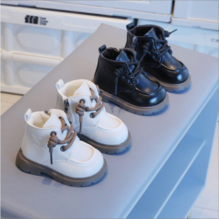 Size 15-25 Bốt Da Trơn Phong Cách Hàn Quốc Cho Bé Trai Bé Gái K035