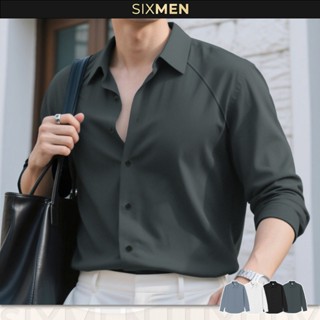  Áo sơ mi nam tay dài SYLEN form tôn dáng cotton cao cấp co giãn không nhăn thấm hút tốt - SIXMEN 
