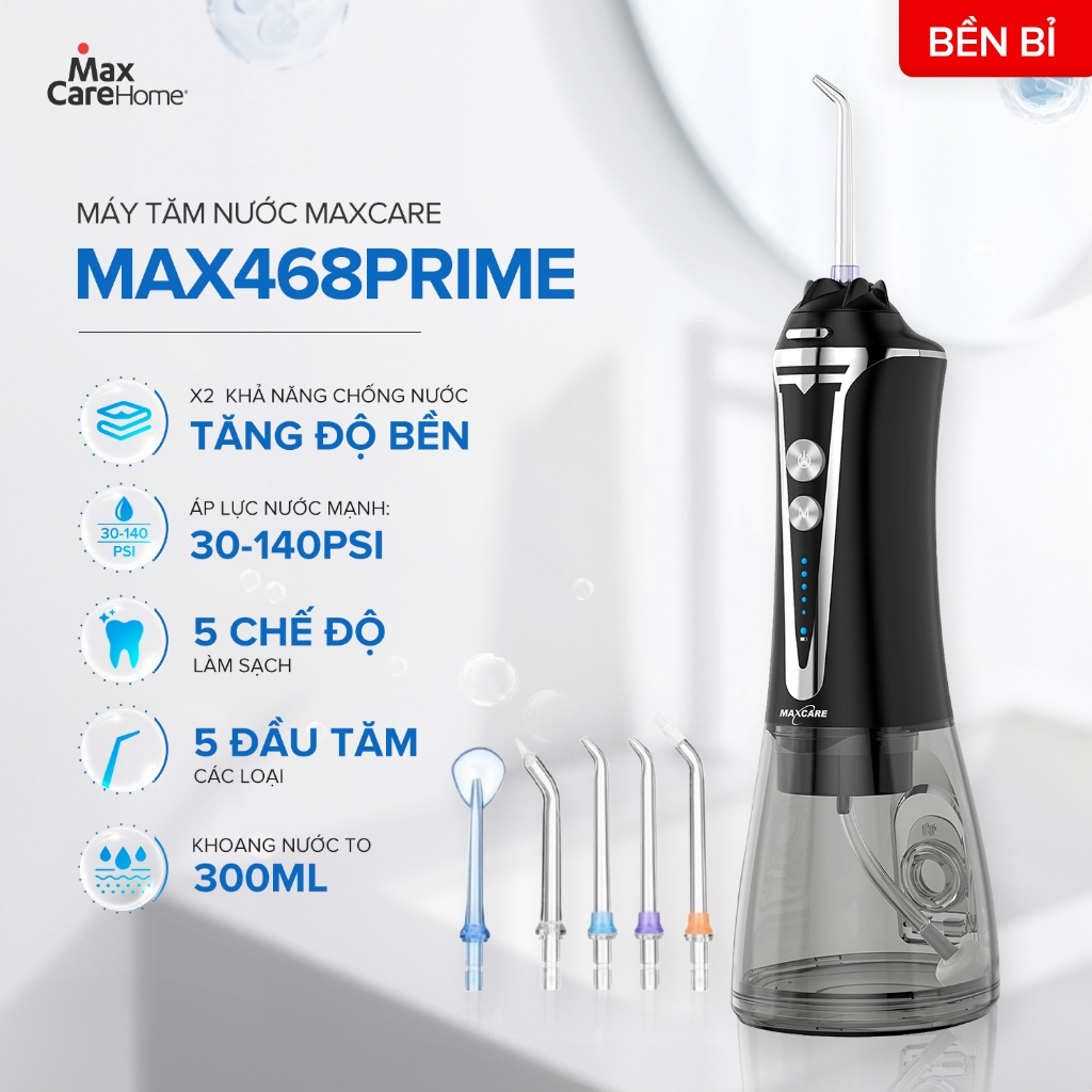 Máy tăm nước cầm tay Maxcare gồm 5 mẫu máy tăm nước gấp gọn & tăm nước mini 200ml,300ml Nhật Bản | BigBuy360 - bigbuy360.vn