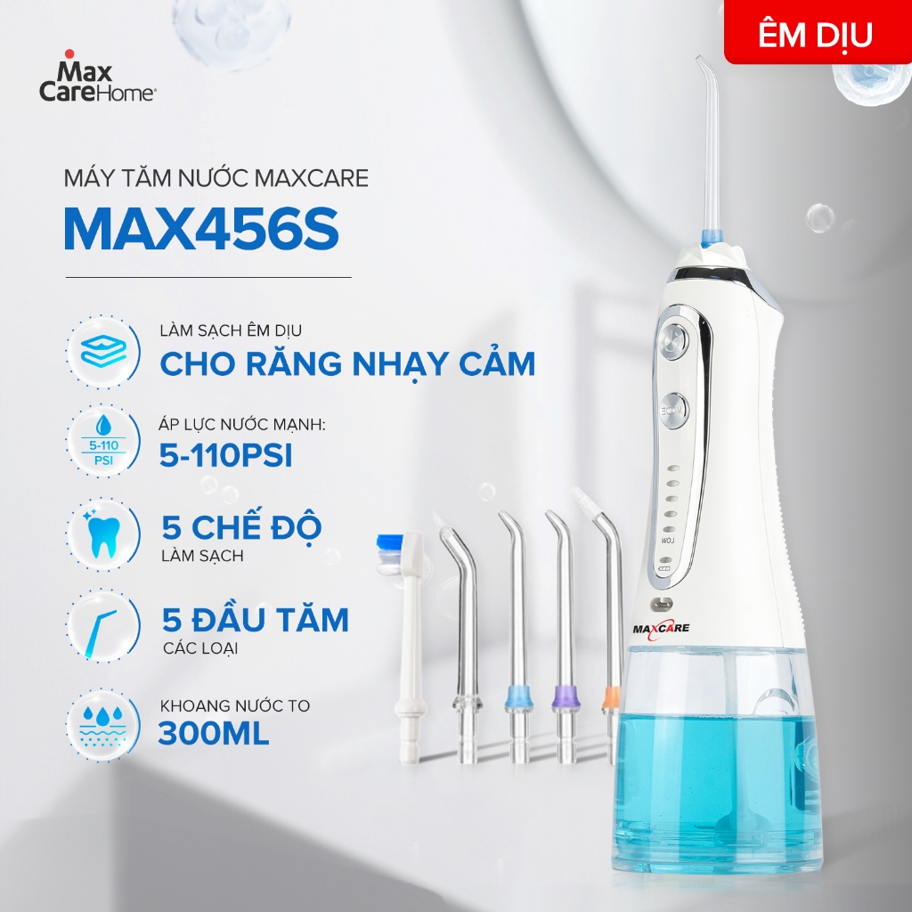 Máy tăm nước cầm tay Maxcare gồm 5 mẫu máy tăm nước gấp gọn & tăm nước mini 200ml,300ml Nhật Bản | BigBuy360 - bigbuy360.vn
