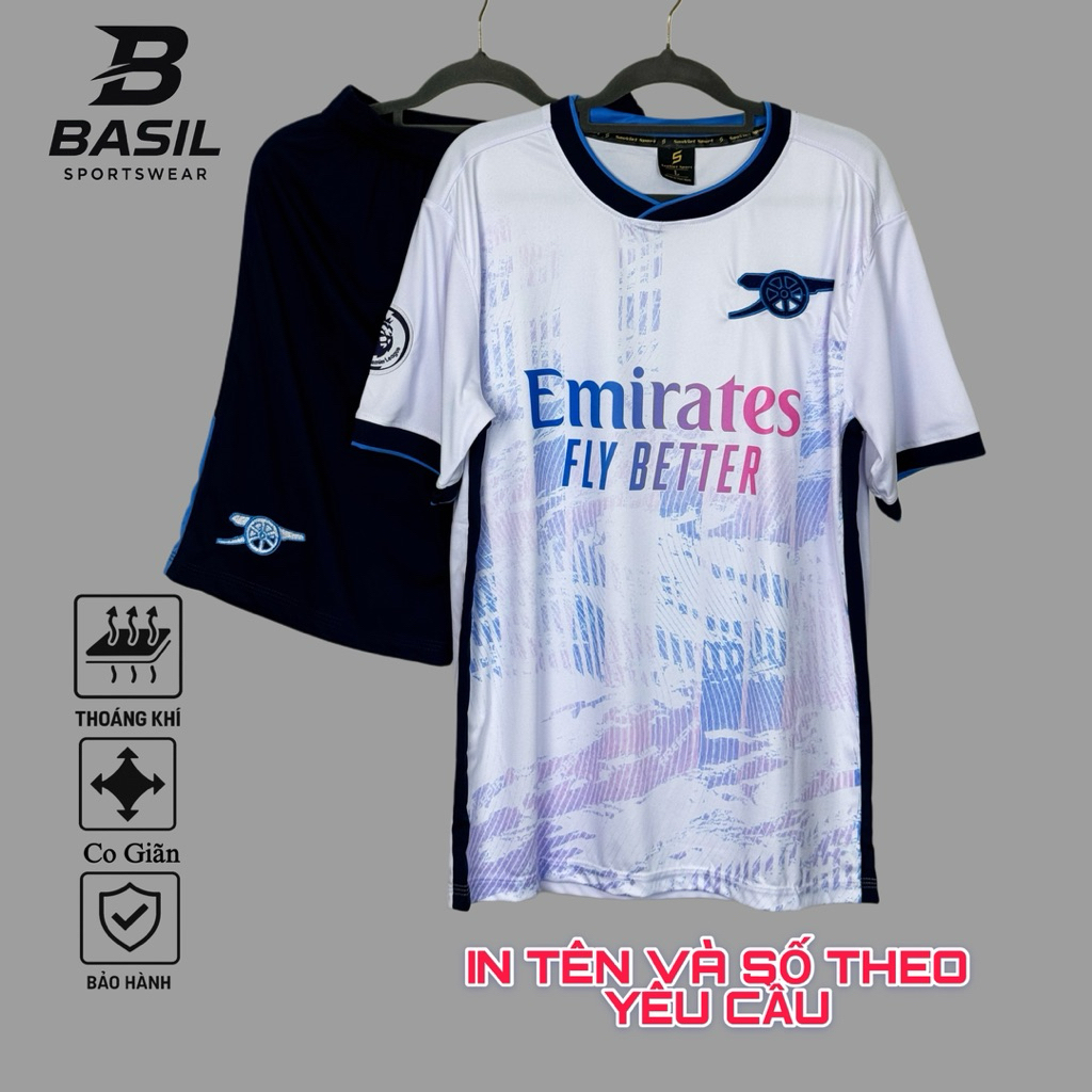 Quần áo bóng đá Thun Lạnh clb Arsenal Trắng 25/26