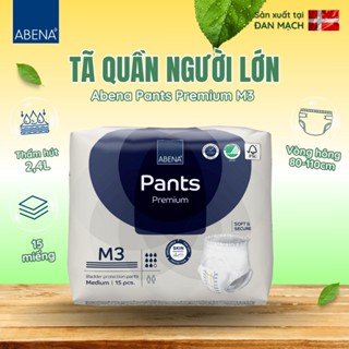 Tã quần người lớn Abena Pants Premium M3  gói 15 miếng thấm hút 2.400ml - Nhập khẩu Đan Mạch