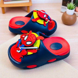 HÌNH XOAY- Dép bánh mì nhện xoay siêu đẹp thiết kế khoá 2 nút cho bé trai