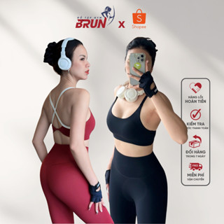 [SET LẺ] XBRA SLIM- Quần SLIM Legging Dài Thể Thao Chất Thun Lạnh Cao Cấp. Áo XBRA Sẵn Đệm Liền BRUN