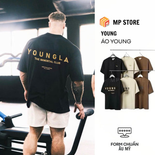 Áo Thun Thể Thao Nam Oversize In Sau Lưng Cotton 100% Local Brand YOUNG 2025
