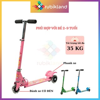 Xe Trượt Scooter Khung Sắt Cho Bé Từ 3-8 Tuổi Gấp Gọn Chống Trơn Tăng Chỉnh Nhiều Nấc Đồ Chơi Trẻ Em