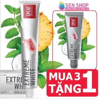 Kem đánh răng SPLAT CHÍNH HÃNG NGA Extreme White Special kem đánh răng trắng răng chứa các hạt siêu nhỏ thiên nhiên 75ml