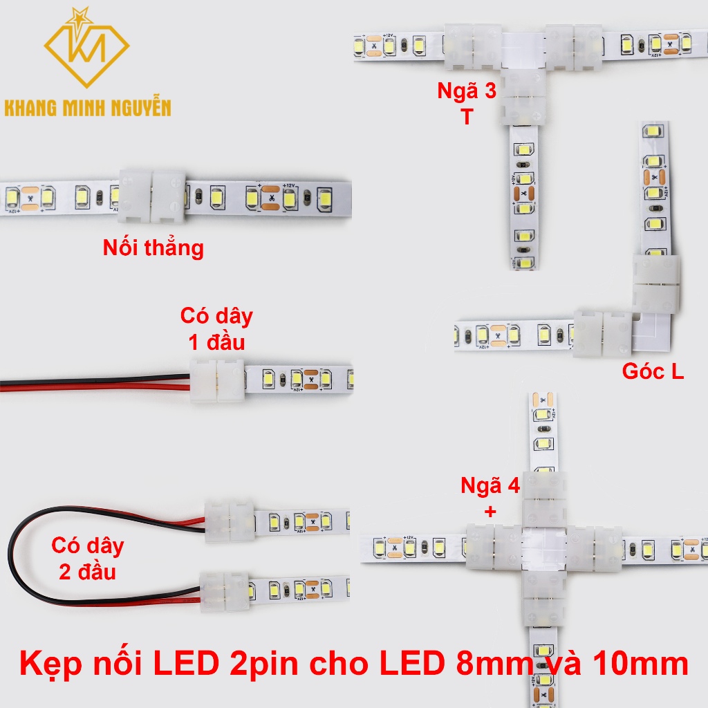 Đầu Nối LED 2pin 5V-12V-24V