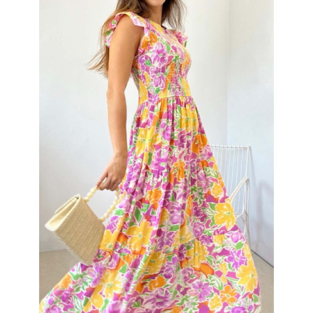 Đầm hoa vintage hiệu August Sky