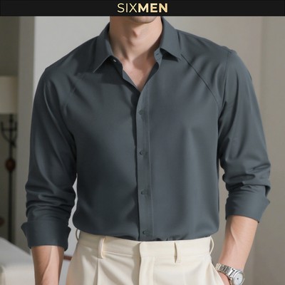 Áo Sơ Mi Nam Tay Dài SYLEN – Vải Cotton Co Giãn, Không Nhăn, Form Tôn Dáng, Thấm Hút Tốt - SIXMEN