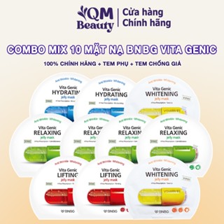Combo Mix 10 mặt nạ BNBG Vita Genic Jelly Mask hỗ trợ phục hồi, dưỡng trắng sáng da