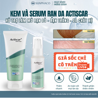 Combo Kem Và Serum Rạn Da Actiscar Làm Mờ Rạn Đỏ, Rạn Trắng, Rạn Mang Thai, Dậy Thì, Tăng Cân