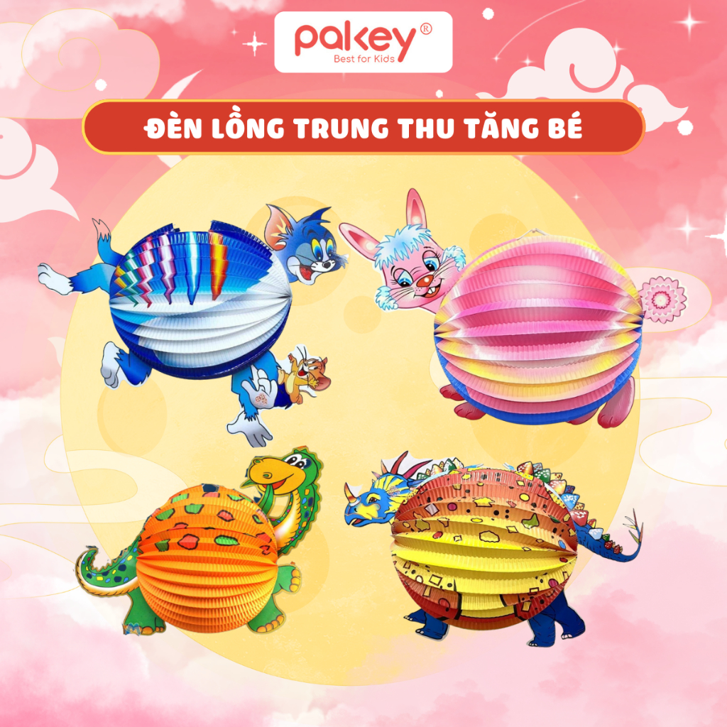 Đèn Lồng Trung Thu Cho Bé Hình Thú Đáng Yêu, Đèn Lồng Gấp Gọn Có Đèn Phát Sáng Ngộ Nghĩnh