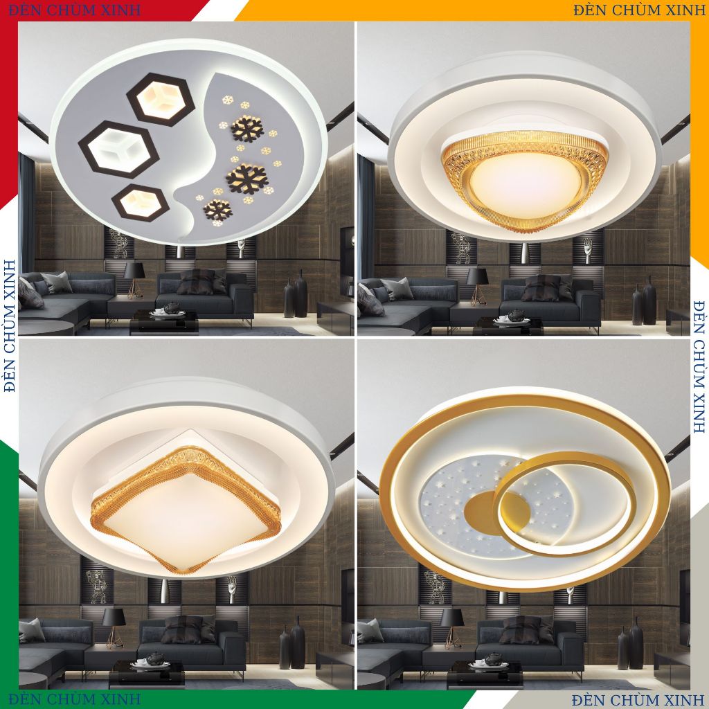 [ ĐÈN CHÙM XINH ] Đèn ốp trần, đèn mâm led hiện đại NC-2313, NC-058, NC-057, NC-591A chính hãng