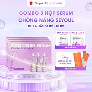 Combo 3 Hộp Serum Chống Nắng T-Collagen 21 Giờ SEYOUL Nâng Tone Da, Giúp Da Mịn Màng - Tặng 2 Miếng Mặt Nạ