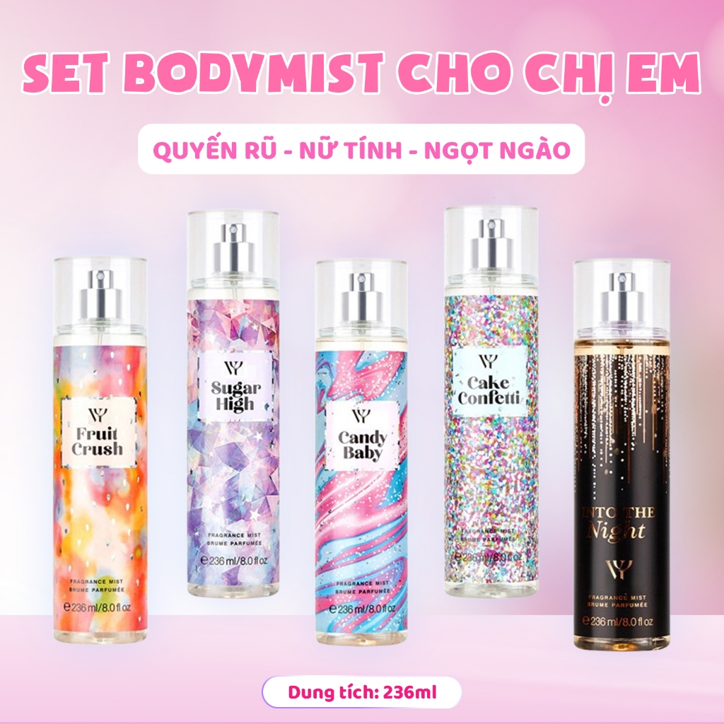 Xịt bodymist 236ml hương thơm quyến rũ, nữ tính, ngọt ngào..