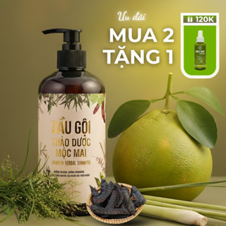 Dầu Gội Thảo Dược Kích Thích Mọc Tóc, Giảm Gẫy Rụng Chiết Xuất Thiên Nhiên Mộc Mai Herbal 500ml
