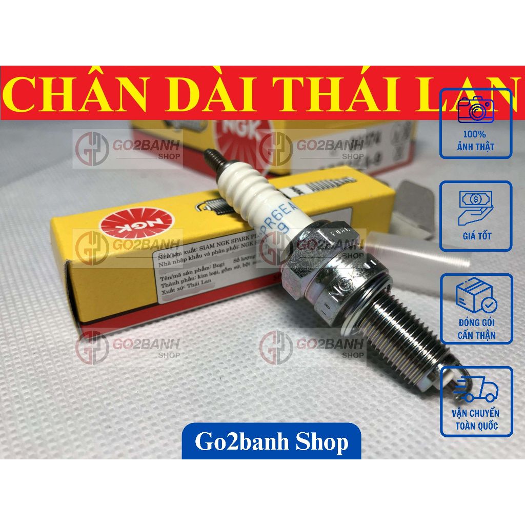 Bugi NGK CPR6EA-9 Winner, Exciter, Airblade, Wave Rs, Future Fi125 (chân dài - Thái Lan)
