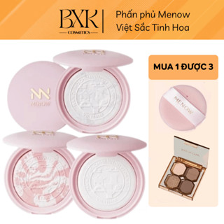 Phấn Phủ Thuỷ Tinh Menow Việt Sắc Tinh Hoa Dạng Nén Mỏng Nhẹ Tự Nhiên Menow Clear Radiant 7g 