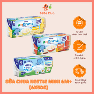 Sữa Chua/ Sữa Chua Hữu Cơ BIo Nestle Mini Mẫu Mới 4/6M+ (6x50g)