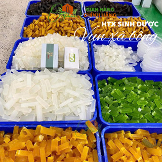 500G- Vụn Xà Phòng Thảo Dược Sinh Dược 10 mùi vị, Xà Bông Mật ong, Mướp đắng Sáng Da, Sạch Mụn - Tặng Kèm Túi Lưới