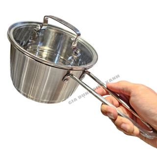  Quánh inox Tithafac khuấy bột nấu cháo size 14cm 16cm 18cm dầy dặn quai cầm chắc chắn 