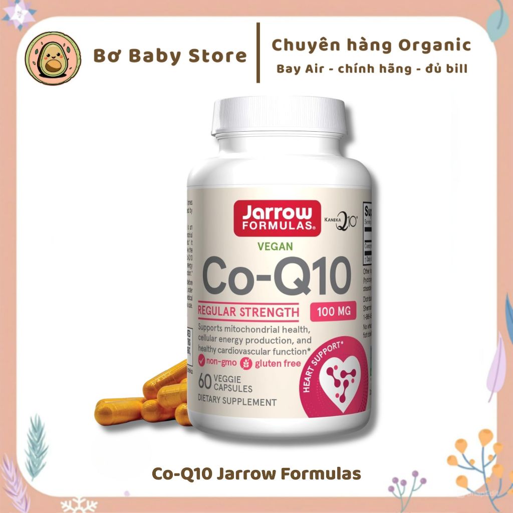 Co-Q10 Jarrow Formulas Mỹ 60 viên (BAY AIR - ĐỦ BILL)