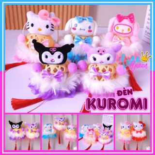 Đèn lồng trung thu đầu gấu bông Kuromi, Melody, Kitty, BabyThree rọ nhựa siêu xinh kèm đèn led mẫu mới 2025