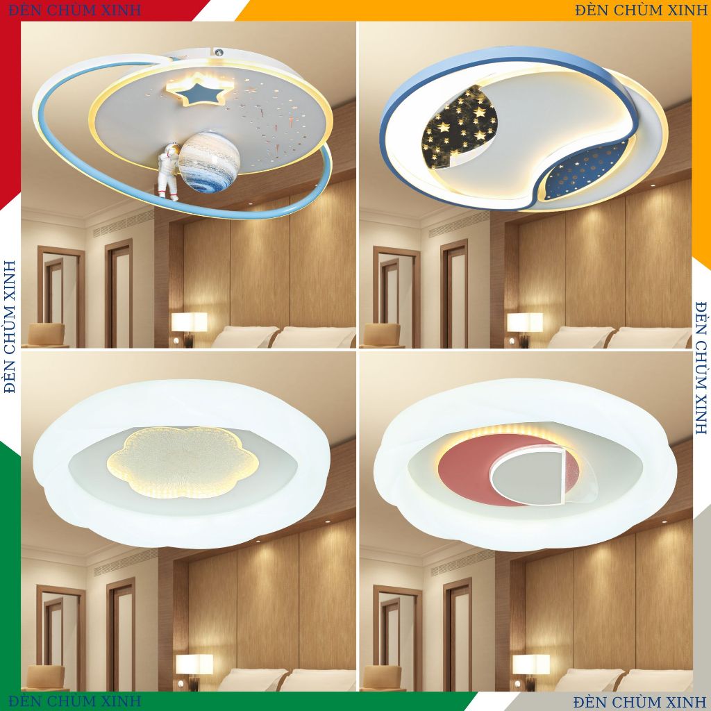 [ ĐÈN CHÙM XINH ] Đèn mâm ốp trần, đèn ốp trần led NC-355, NC-912A, NC-9961A, NC-9961B chính hãng