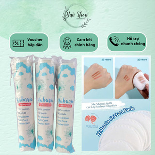 BÔNG TẨY TRANG HABARIA 100% COTTON 140 MIẾNG/TÚI