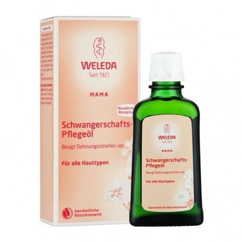 WELEDA Mama - Dầu massage hữu cơ cho mẹ bầu, hết rạn da và dưỡng da mềm mịn, 100ml