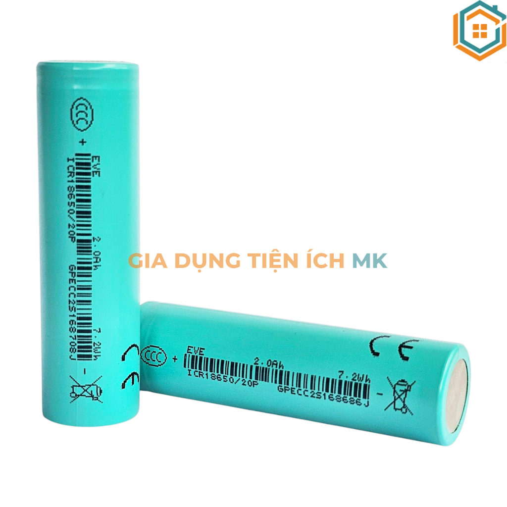 Cell pin 18650 EVE 20P Li-ion 3.7V 2000mah 10C - Xả 20A (Có chữ EVE)