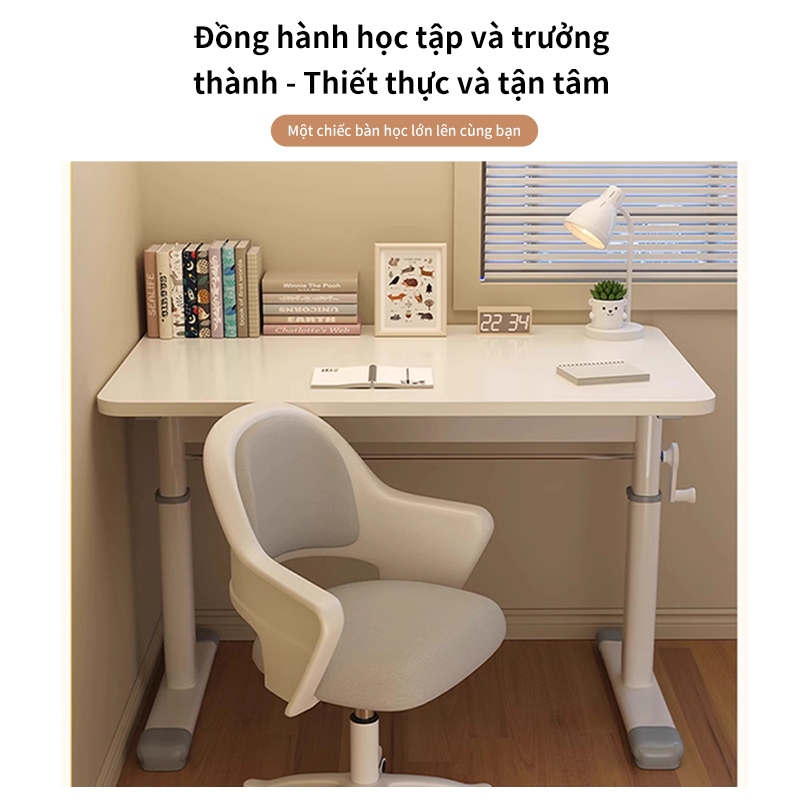 ICON  Bàn Học Thông Minh Chống Gù Nâng Hạ Tay Quay Cao 90cm - Mặt Gỗ Chống Trầy Chịu Lực Tốt - Chuyên Dụng Cho Học Tập | BigBuy360 - bigbuy360.vn