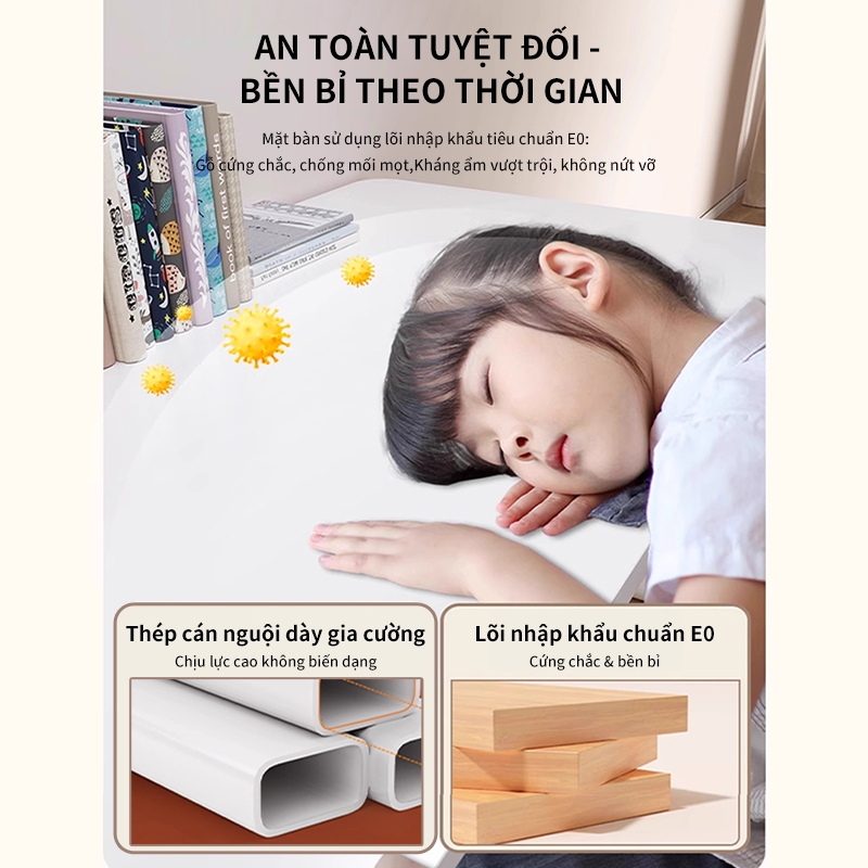 ICON  Bàn Học Thông Minh Chống Gù Nâng Hạ Tay Quay Cao 90cm - Mặt Gỗ Chống Trầy Chịu Lực Tốt - Chuyên Dụng Cho Học Tập | BigBuy360 - bigbuy360.vn