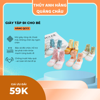  Giày Bún Tập Đi Cho Bé Trai Bé Gái Đế Mềm Chống Trơn Trượt Giày Tập Đi Cao Cổ Cho Bé  GB36  