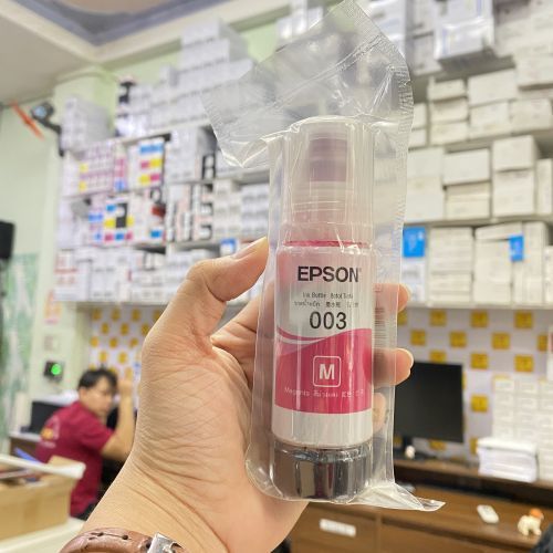 Mực in màu đỏ Epson 003 (M) Chính Hãng Bóc máy - Dùng cho máy in L1110/L3110/L3150/L5190/L1216/l1210/L3216/L3210/L325